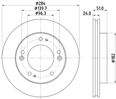 HELLA PAGID stabdžių diskas 8DD 355 107-381